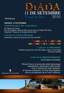 Diada 11 de setembre Tossa de Mar Els Cremats