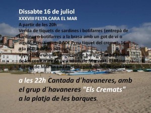 Montgat 2016 Festa cara al Mar Els Cremats